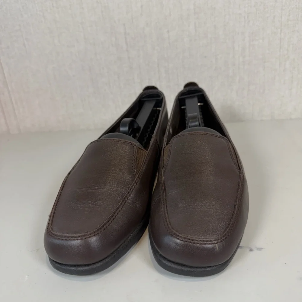 Hush Puppies Womens Heaven Loafers H55541 Leather‎ Slip On Brown Size 7.5M